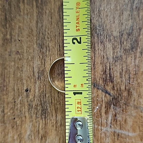 18k / 750 karat yellow solid gold wedding band ring - Picture 6 of 7